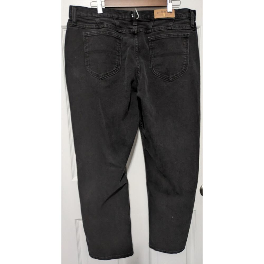 Vintage 90s Riders High Waisted Washed Black 18 Petite Mom Jeans - Picture 5 of 13
